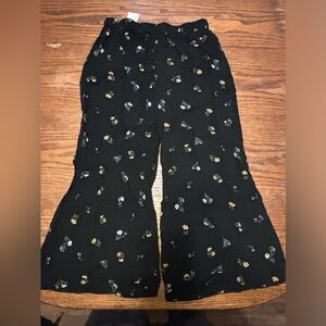 Hollister black with floral print pants